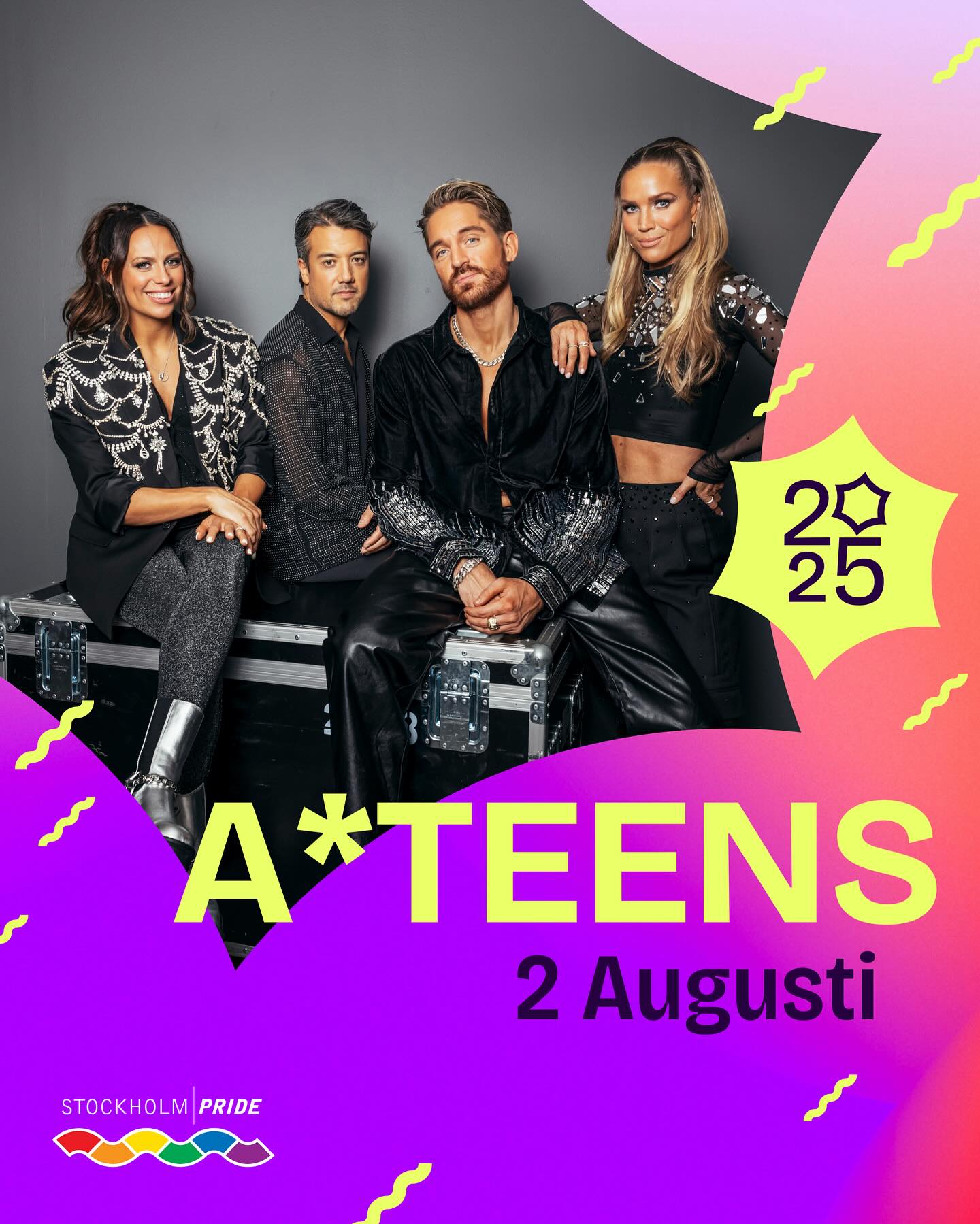 A*Teens perform to Stockholm Pride 2025